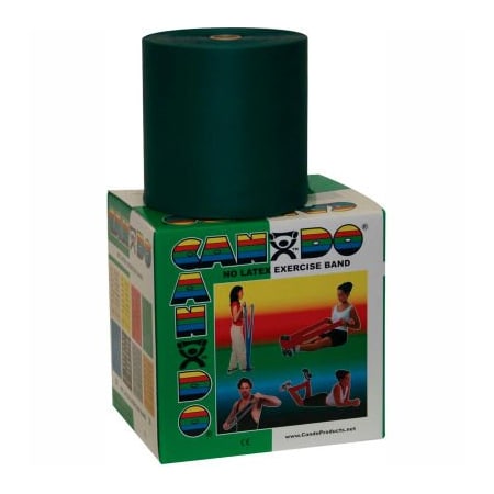 Fabrication Enterprises CanDo Latex-Free Exercise Band, Green, 50 Yard Roll, 1 Roll/Box 1360073